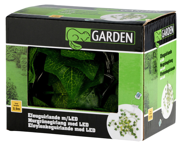 Efeuguirlande med 20 LED-pærer - Garden 